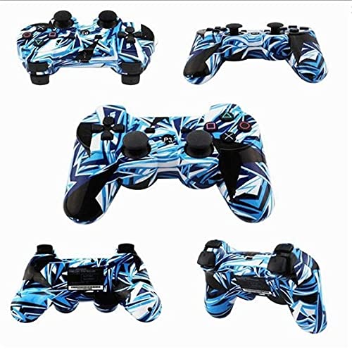 Alupre Bluetooth Wireless Handle PS3 Handle, Fashion Bluetooth Game Controller Wireless Camuflaje Vibración Gamepad para PS3 PC(DC12V45) Cover