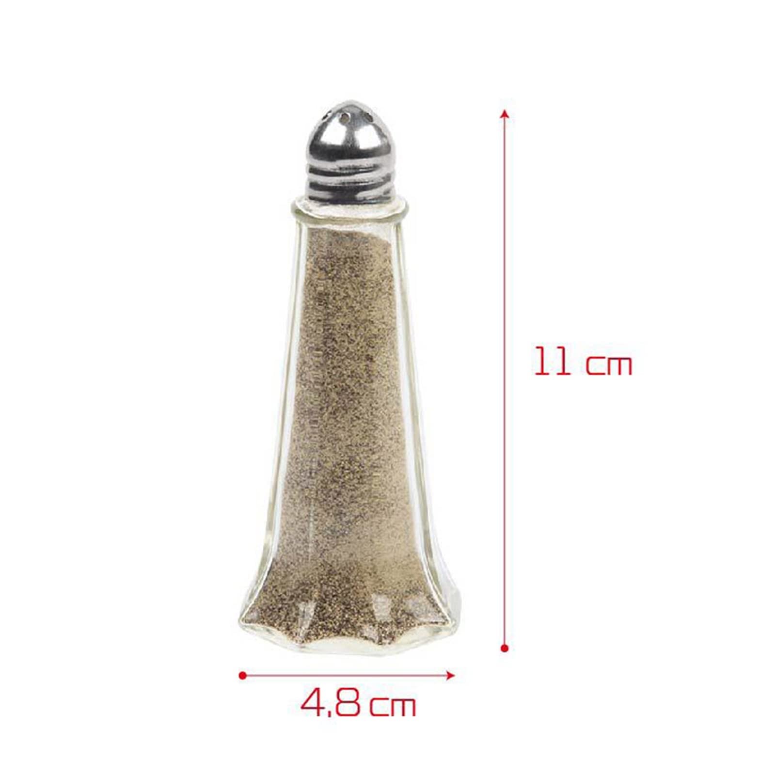 (Juego de 2) Botella de Pimienta rociador Mini Botella de condimento de Vidrio salero y pimentero Mesa Botella de condimento poroso