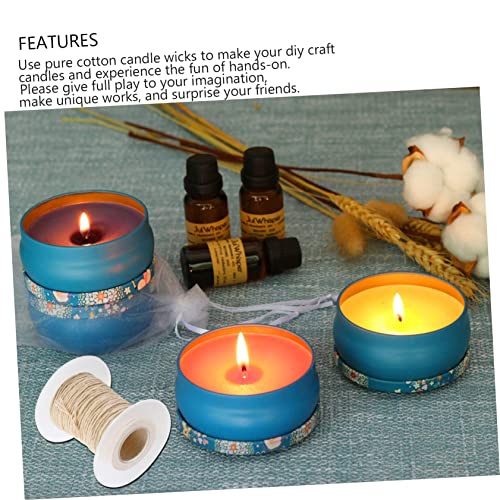 HOMSFOU 2 rollos de mecha de algodón para velas DIY miniatura 3