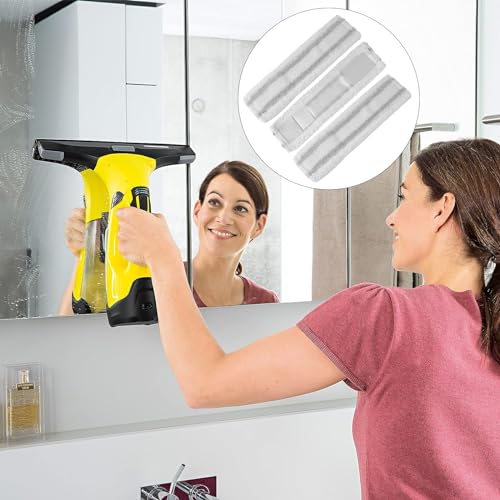 XINSUO® Mikrofaser-Wischbezüge für Kärcher fensterreiniger,3 Stück Ersatzmikrofaser Kompatibel mit Kärcher WV1 WV2 WV5