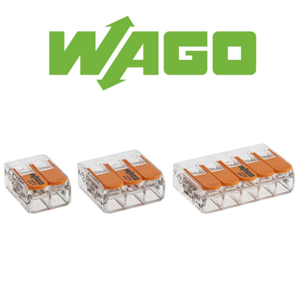 WAGO - S221 200 morsetti per connessione rapida 2,3 e 5 entrate per fili flessibili e rigidi
