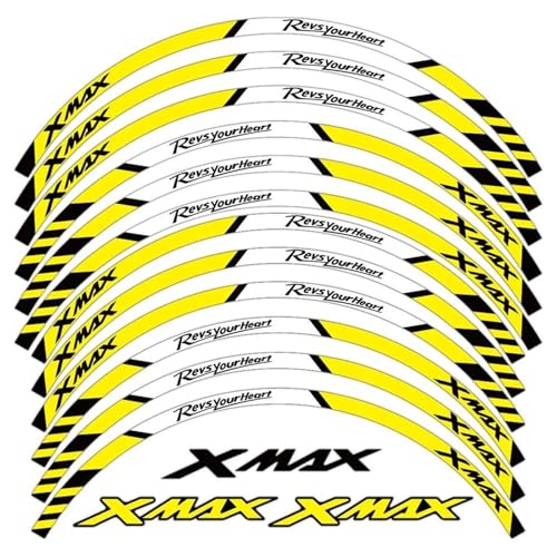 �����X�e�b�J�[�Z�b�g �ɓK�����郄�}�n XMAX 150 250 300 XMAX300 XMAX250 XMAX150 �p �o�C�N�z�C�[���X�e�b�J�[ �����X�g���b�v �X�e�b�J�[ �z�C�[�� ���˃f�J�[�� �I�[�g�o�C�̃����f�J�[���X�e�b�J�[(��)