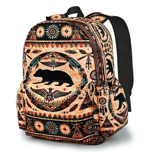Athjunss Mochila escolar infantil para meninas, meninos, caminhadas, acampamento, viagem, esportes, Country, Medium, Ocidental