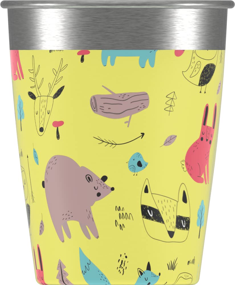 Sigg Set de Gobelets pour Enfant (4 x 0,35 L), Gobelets Réutilisables au Design Coloré pour Filles et Garçons, Verres pour Enfants à Utiliser à la Maison et en Extérieur