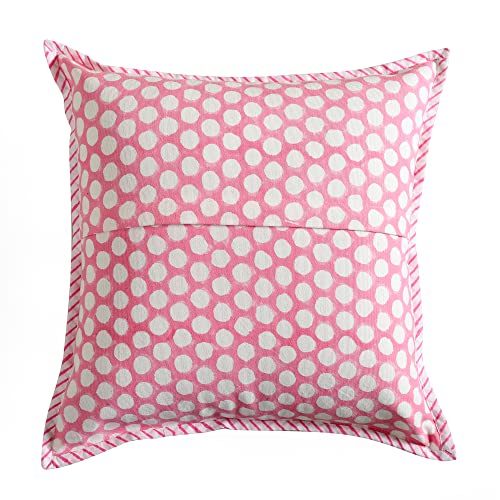 Image of Ravaiyaa - Attitude is everything Cotton Hand Block Printed Soft Cushion Cover Pillow Case 16 inch Square Cushion Sham Set of 2 Piece