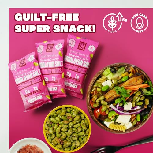 Image of Where You Bean Edamame Beans Snack (Himalayan Salt) - Crunchy and Dry Roasted Edamame Beans - High Protein Snacks, Keto and Vegan Healthy Snacks for Adults & Low Carb Asian Snack 0.9 oz (Pack of 8)