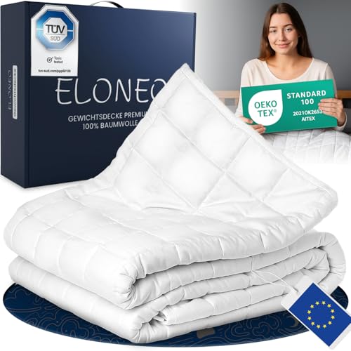 ELONEO Couverture Lestée 200x200 cm 11 kg, certifiée TÜV et