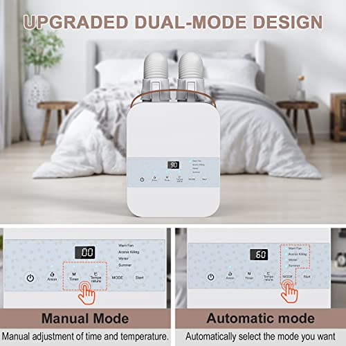 Morfy Portable Blanket Warmer, Double Nozzle Bed Warmer For Warming Bed, Blanket Warmer With Shoe Dryer Attachment, Lcd Touch Double Mode Design #TOP2