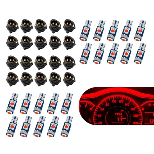 20 unidades bombillas LED T5 para tablero de auto miniatura 1
