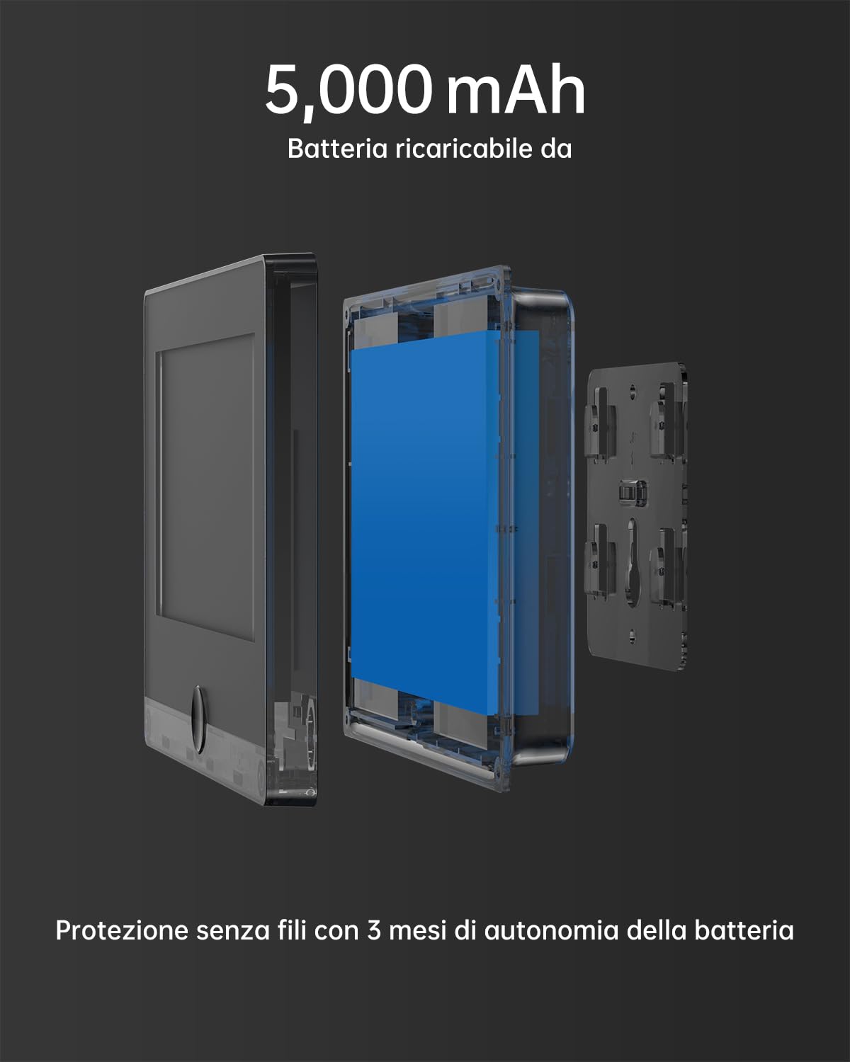 Jeatone Spioncino Digitale Wifi,Video Spioncino Senza Fili con Monitor 4,3" Pollici,Spioncino Digitale Porta Blindata,Visione Notturna,Rilevamento Movimento PIR, Audio Bidirezionale,158 °Grande Angolo