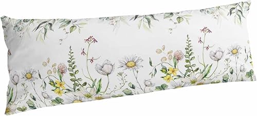 Funda de almohada corporal floral de primavera, funda de poliéster suave de 20 x 54 pulgadas, elegante diseño de cierre de sobre, transpirable disponible en Yaxa Peru