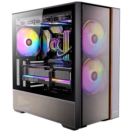 Caja ATX ANTEC Flux Midi Tower PC en color negro para placas Micro-ATX e ITX