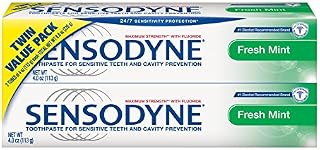 Sensodyne Sensitivity Toothpaste for Sensitive Teeth, Fresh Mint, 4 ounce (Pack of 2)