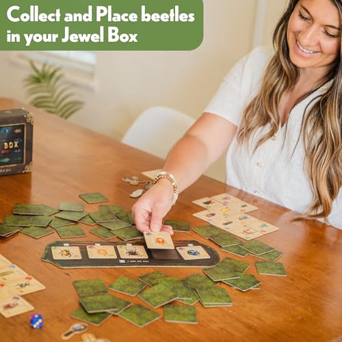 Lovemore Games Jewel Box Family Board Game - Strategic Tile Placement Game for Kids and Adults with 75 Unique Beetles - Great Educational Game for Ages 8+, 1-4 Players, 15-30 Minutes - Image 5