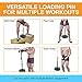 Yes4All Weight Plate Loading Pin 1 inch and 2 inch, Fitness LAT Cable Pulley System Gym, Heavy Duty Gym Equipment for Home with Tricep Rope Cable Attachment