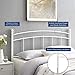 Modway Abigail Full Metal Headboard in White