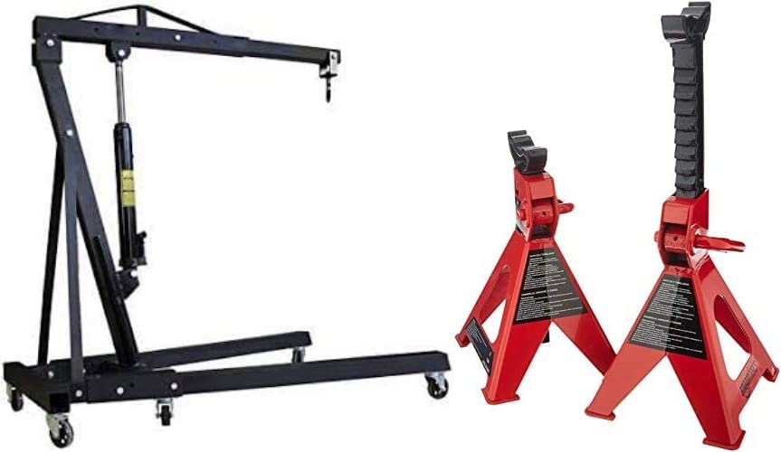 Buy ABBASALI Folding 3 Tonne Hoist Lift Jack with Wheels Engine Crane