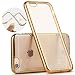 IPhone 6 Plus Case,IPhone 6s Plus Case DDLBiz Clear Crystal Rubber Plating TPU Soft Case Cover for iPhone 6/6S Plus 5.5inch (Gold)