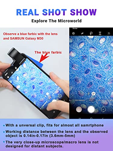 Image of APEXEL 100x Phone Micro Lens with LED Light for Smartphone Macro & Microscope
