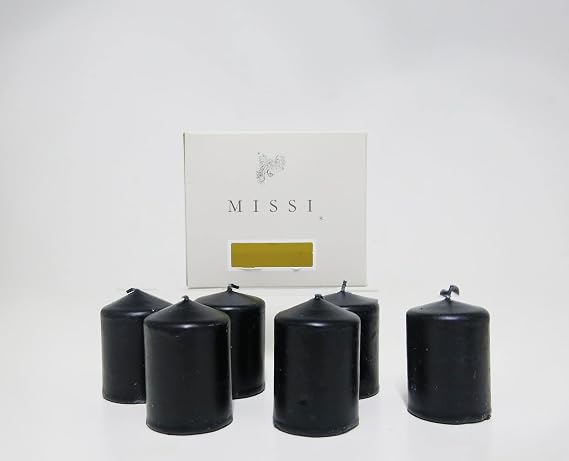 Mİssİ 6li Sİyah Mum Setİ(4x6 Cm)