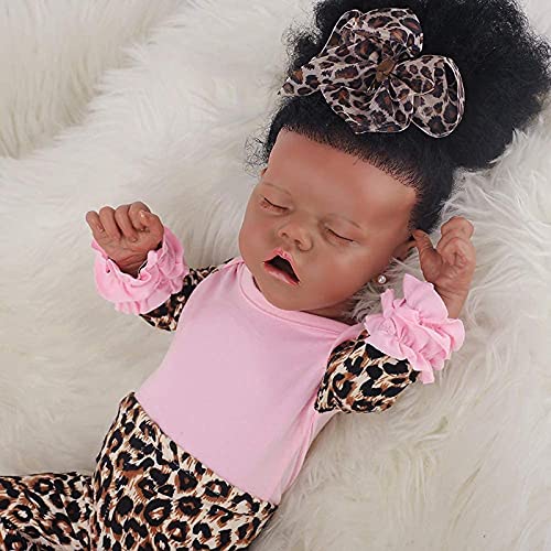 MWKL 50cm Nettes Reborn Baby Reborn Puppe Vollsilikon Körper Wiedergeburt Puppe 20 Zoll Lebensechte Realistische… – Bild 4