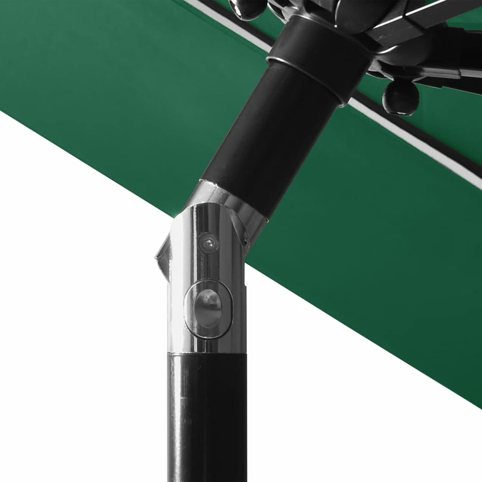 Homgoday Sombrilla de jardín de 3 Niveles con Palo de Aluminio Verde 3 m Sombrilla Terraza Exterior, Sombrilla Jardín Grande Orientable Jardín Parasol Balcón