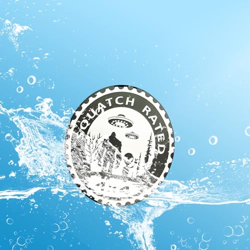 Image of 2 PCS Squatch Badge Rated Car Emblem, 4 x 4 Metal Automotive Badge, 3D Round Metal Car Badges Emblems, Car Badge Decals Stickers Compatible with Jeep Wrangler Vehicles Trucks SUV RV (Squatch 5)