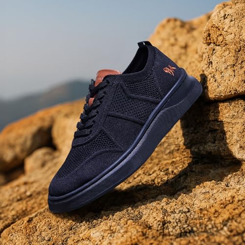 Image of Neeman's Elevate Low Top Sneakers for Men | Breathable Knit Upper, Flexible Fit | Lightweight Everyday Shoes with Classic Look