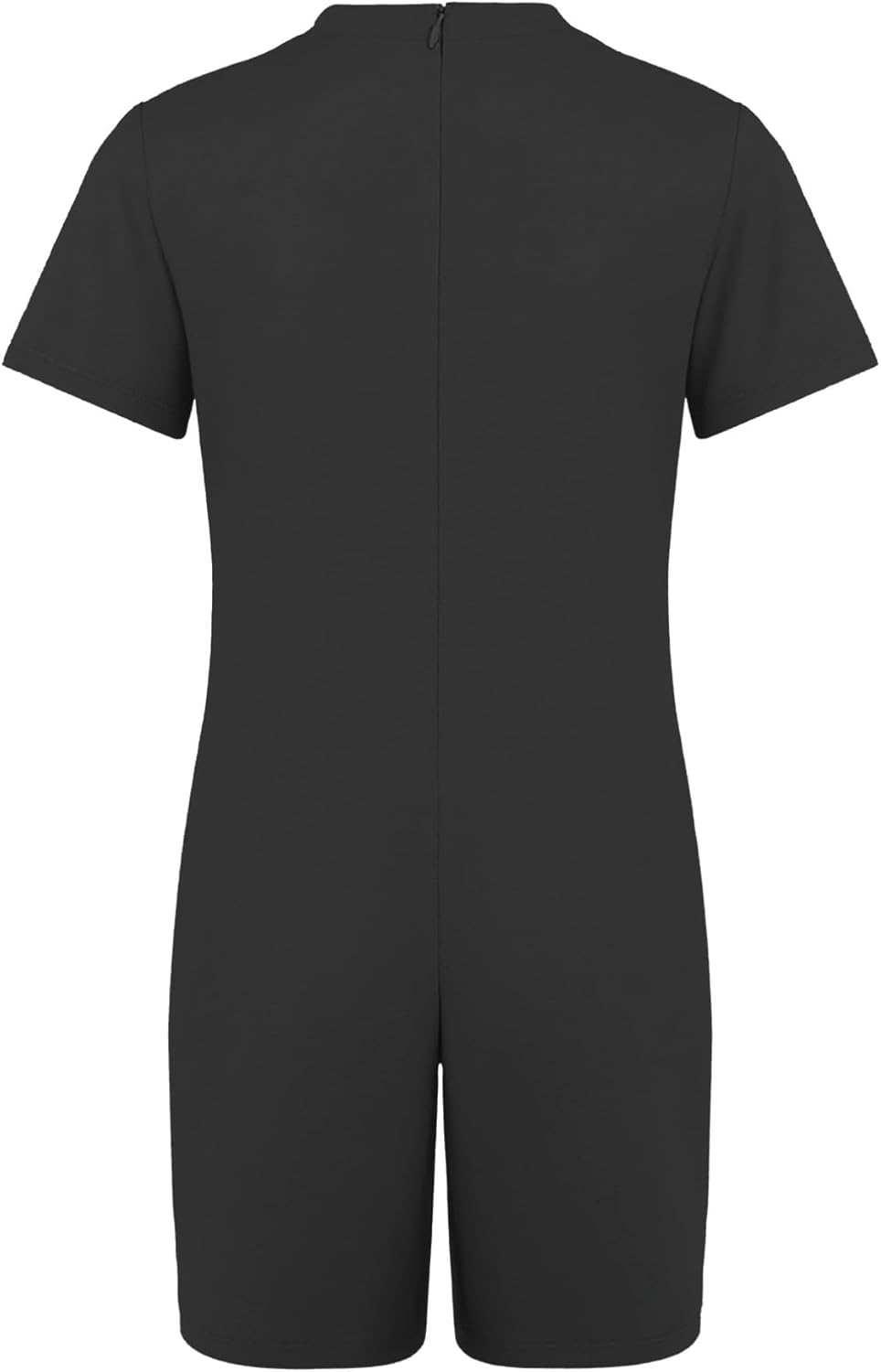 [FEESHOW] 特別なニーズに対応した子供用の衣服 3 セット 対応型衣服 半袖ジップ付きジャンプスーツ 黒 15-16歳