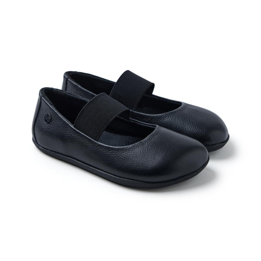 GIOSEPPO Girl's Corunna Mary Jane Flat, Black/White, 10.5 UK Child