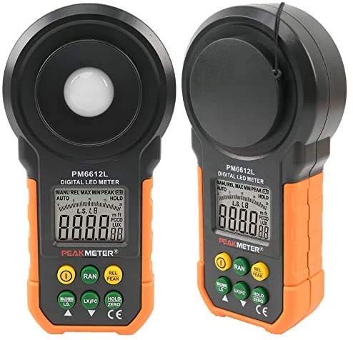 PM6612L LED Digital Analog Bar Light Lux Meter 200000 lux Handheld Light Meter for Light Measuring
