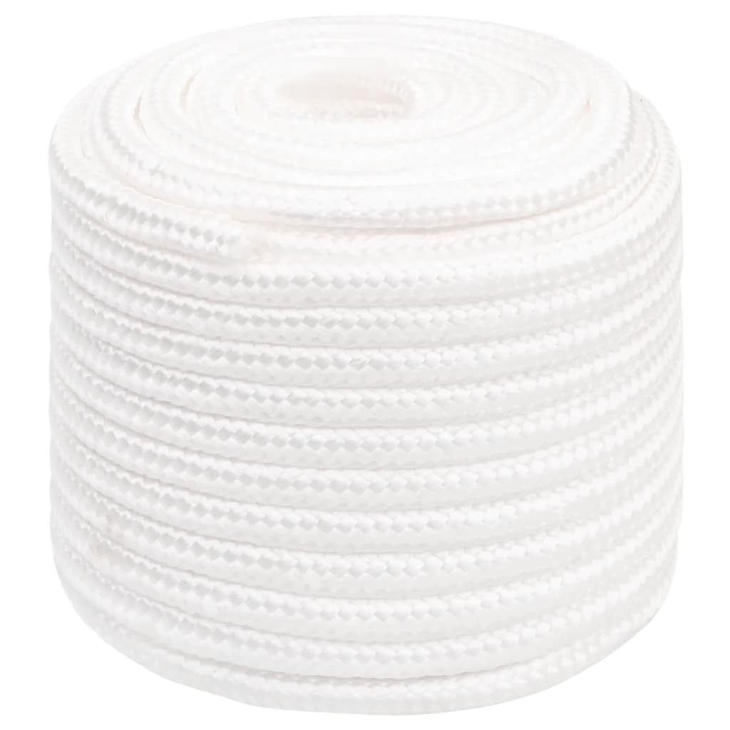 vidaXL Boat Rope Anchor Line Braided Cord UV Resistant Ship Marine Yacht Coil Rope Abrasion Resistant Full White 16 mm 50 m Polypropylene โ image 1