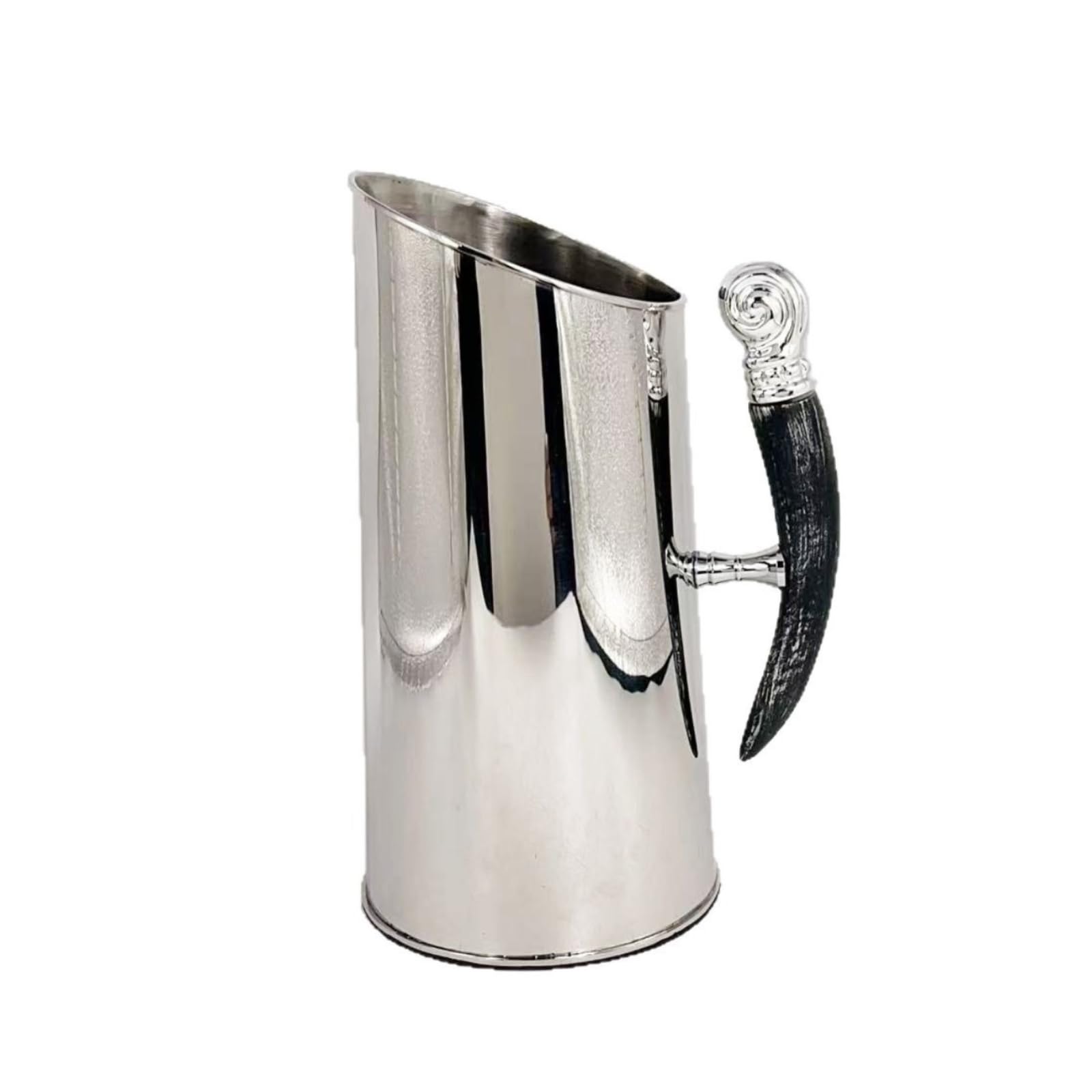 Seau à Glace INOX Seau à Glaçons Décoratif Bac à Glace avec Poignée pour Bar