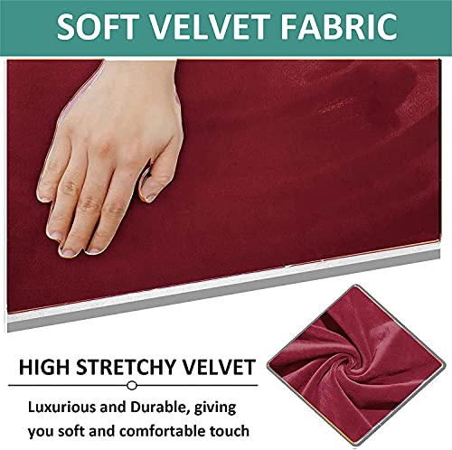 Housse de canapé inclinable extensible et imperméable rouge pour fauteuil 1 place