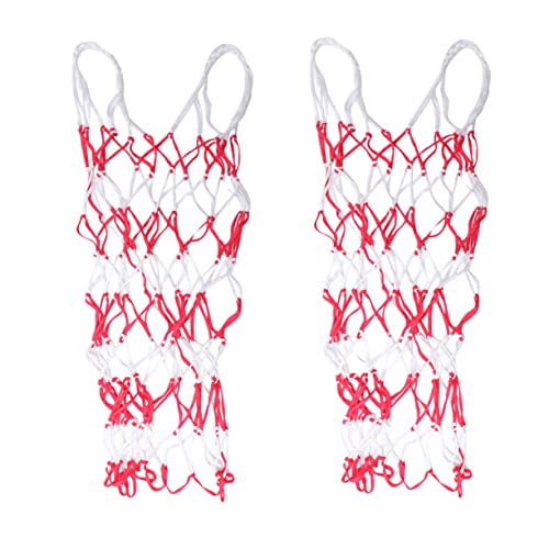 HANABASS 2Pcs Large Capacity Sports Ball Net Bag Drawstring Storage Sling for Soccer Basketball Mesh Carrying Bag with Strap