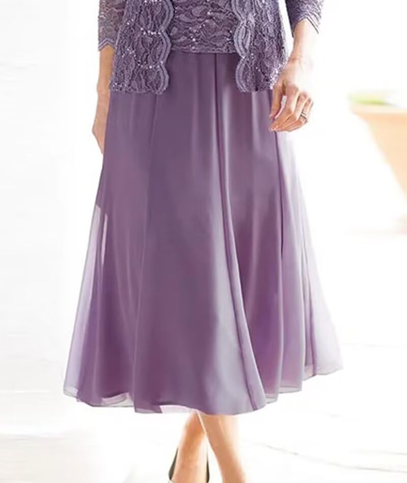 2 Pieces Laces Mother of The Bride Dress for Wedding Elegant Chiffon Mother of The Groom Dress with Jacket4