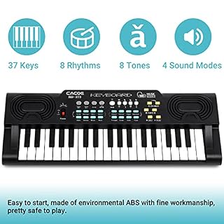 CACOE 37 Clavier Piano Numérique, Piano Numérique avec Microphone pour Cadeau d’enfants, Jouet Piano Electronique pour Enfants et Débutants - Les Beatles, Paul McCartney, John Lennon, RIngo Starr, George Harrison CACOE 37 Clavier Piano Numérique, Piano Numérique avec Microphone pour Cadeau d'enfants, Jouet Piano Electronique pour Enfants et Débutants – Image 4