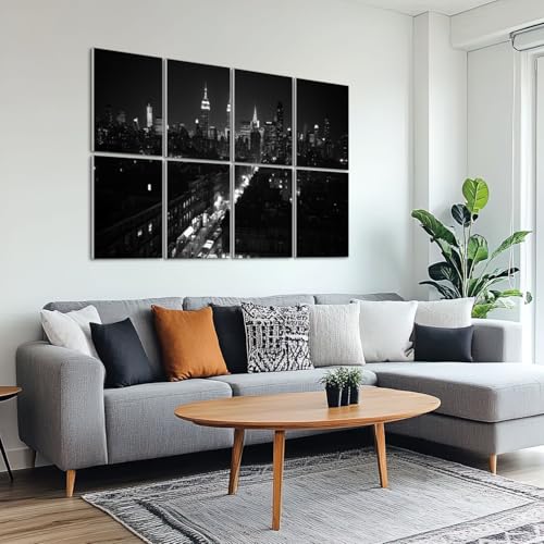 8 Pack Paneles Acústicos Artísticos Absorbentes de Sonido con Diseño de Skyline de Midtown New York City, Paneles Decorativos Autoadhesivos 48"x32" para Estudios y Oficinas miniatura 6