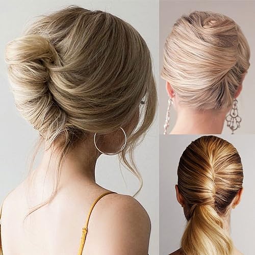 8 Pieces Hair Side Combs, Metal Hair Fork Clip Hair Pins for Buns Hair Updo U-Shape Hair Sticks for Women Hair Styling Tool Accessories (Gold)