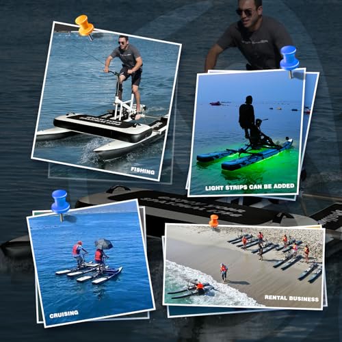 Spatium SUP Water Bike - Inflatable Pedal Boat for One Person - Fishing Kayak & Paddle Board - The Fun of Water & Fishing + Mat - Image 5