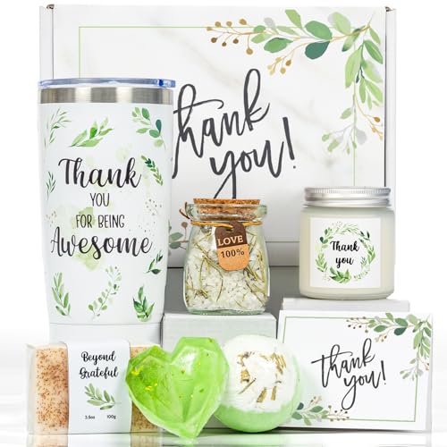 Liosenuiy Thank You Gifts for Women, Employee Appreciation Baskets for Coworkers, Thank You Gift Box...