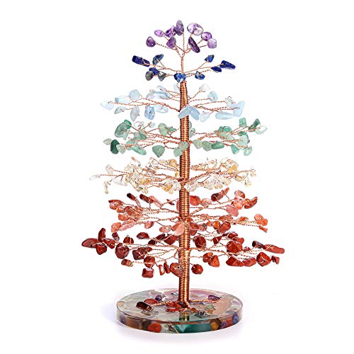 Jovivi Chakra Crystal Tree 7 Chakras Healing Crystal...