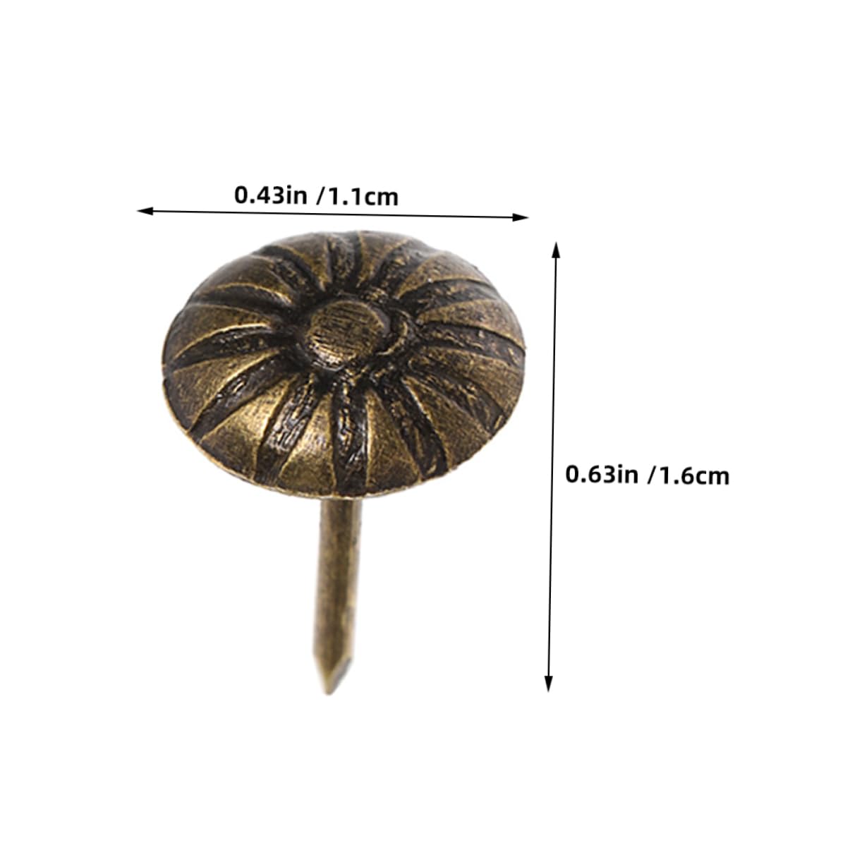 SOLUSTRE Upholstery Nail Carpet Tack 1000pcs Decorative Sofa Tack Sturdy Iron Easy Install Versatile Use