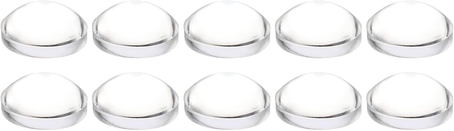 PATIKIL Diameter 23mm Height 8mm Flat Convex Lens, 10 Pcs Acrylic LED Optical Convex Condenser Lens for LED Flashlight Bike Head Lamp, Transparent