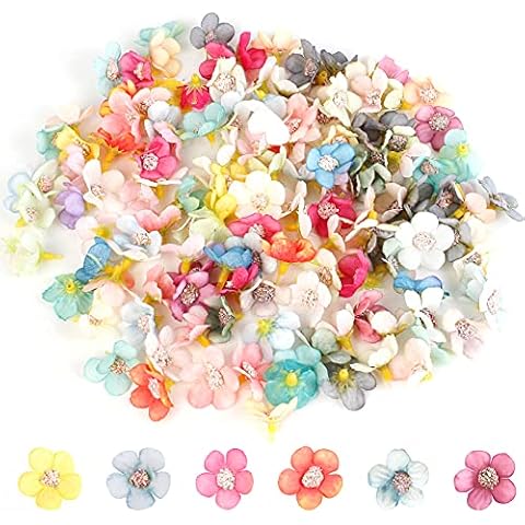 Decorative Daisy Flower Heads 150Pcs Small Artificial Flower Heads Colorful Daisy Flower Heads Handmade DIY Flower Heads for Wedding Party Home Decoration, 2cm Cover