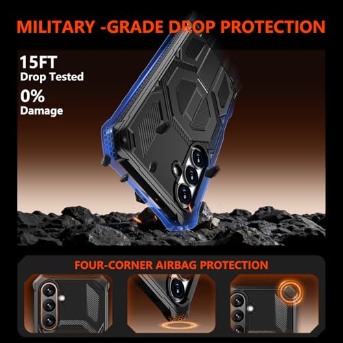 EMMPITU for Samsung Galaxy S25 Plus Case, 15FT Military-Grade Shockproof Phone Case with Invisible Kickstand, Compatible with MagSafe, Strong Magnetic, Heavy Duty Protection for S25+ Plus(Black) by EMMPITU - Used condition - Image 7