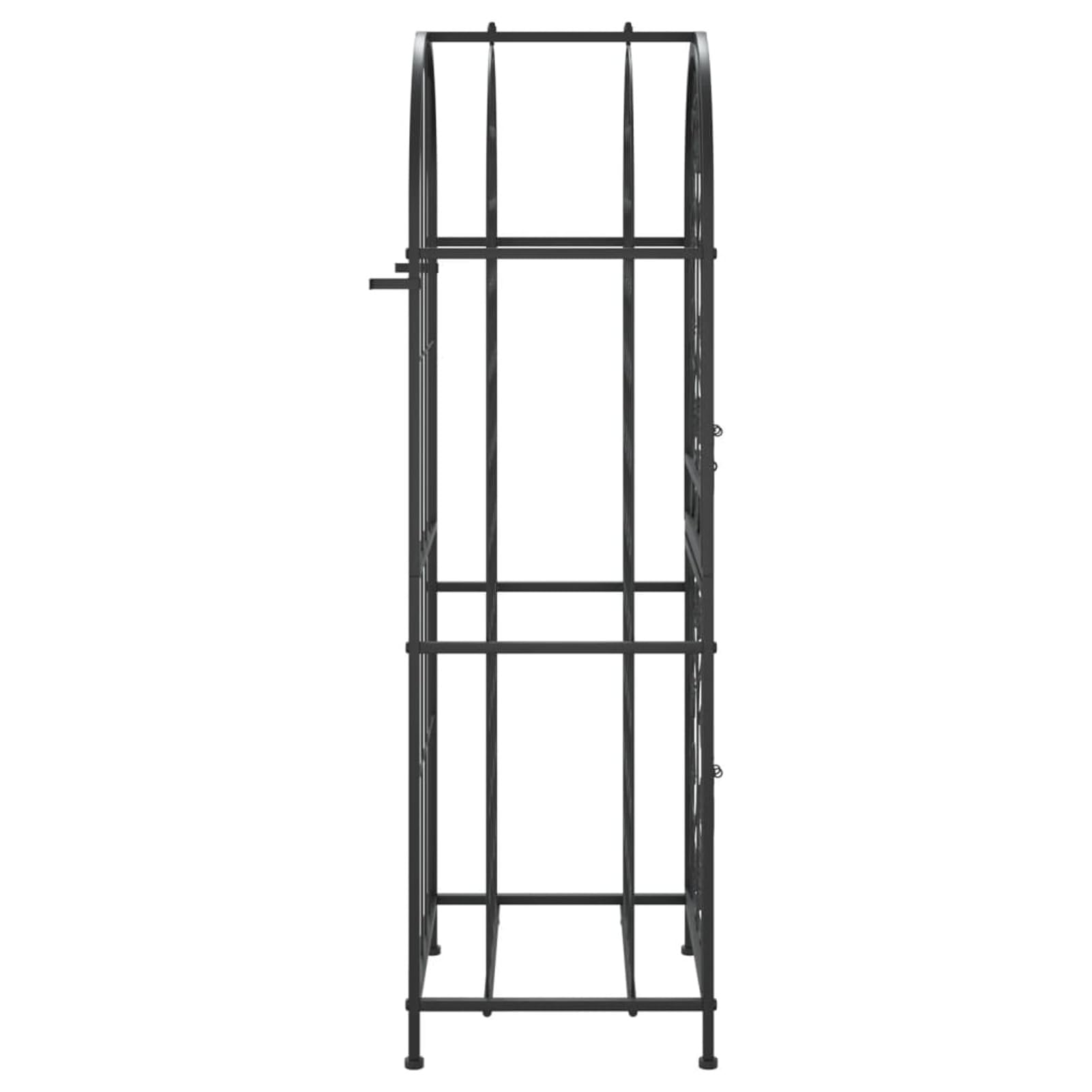 Homgoday Botellero de vino, botellero de vino, botellero de vino, soporte para vino, mueble para 41 botellas, negro, 45 x 36 x 120 cm, de hierro forjado