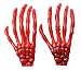 Demarkt Schmuck Skelett Kralle Haarnadel Haarclip Handknochen Haarspange in Rot