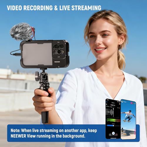 NEEWER Plug & Play Vlog Microphone, 20-20KHz Mini Supercardioid Mic with 3.5mm TRS, USB C OTG Cable, Shock Mount, Windscreen Compatible with iPhone 16 15 14 Samsung S24 Android Tablet Mac Camera, VM10 by NEEWER - Image 7