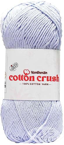 Image of Vard hman Cotton Crush 8-ply Sky 400 GMS 100% Cotton Ball Hand Knitting Cotton /Art Craft Soft Fingering Crochet Hook Yarn, Needle Knitting Yarn Thread Dyed-EO Art-AFEF